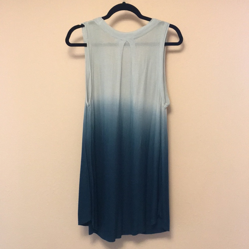 Blue Ombré Knit Tank Top by Mystree - size Large - Picture 2 of 4